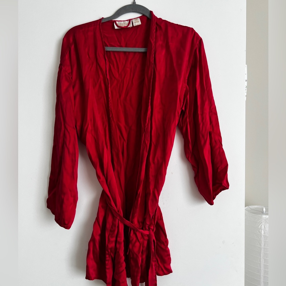 Victoria's Secret Vibrant Red Robe